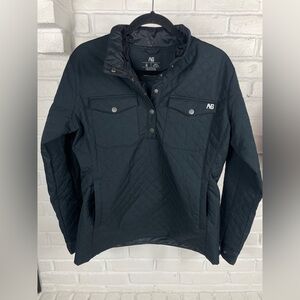 AG Gear black quilted snap front jacket Medium lightweight insulated coat